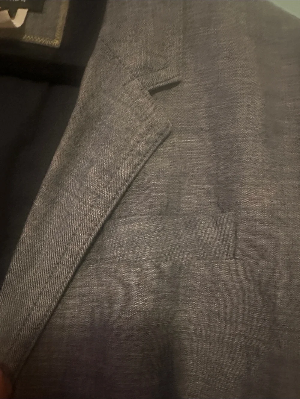 J. Crew Men's Light Gray Casual Linen-Blend Blazer